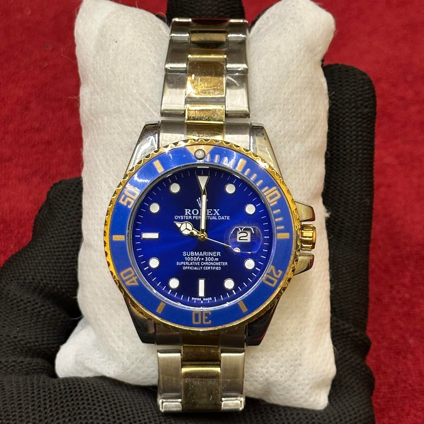 RLX Premium Blue Diver Watch – Stainless Steel | Bold Luxury Sports Design | Date Display