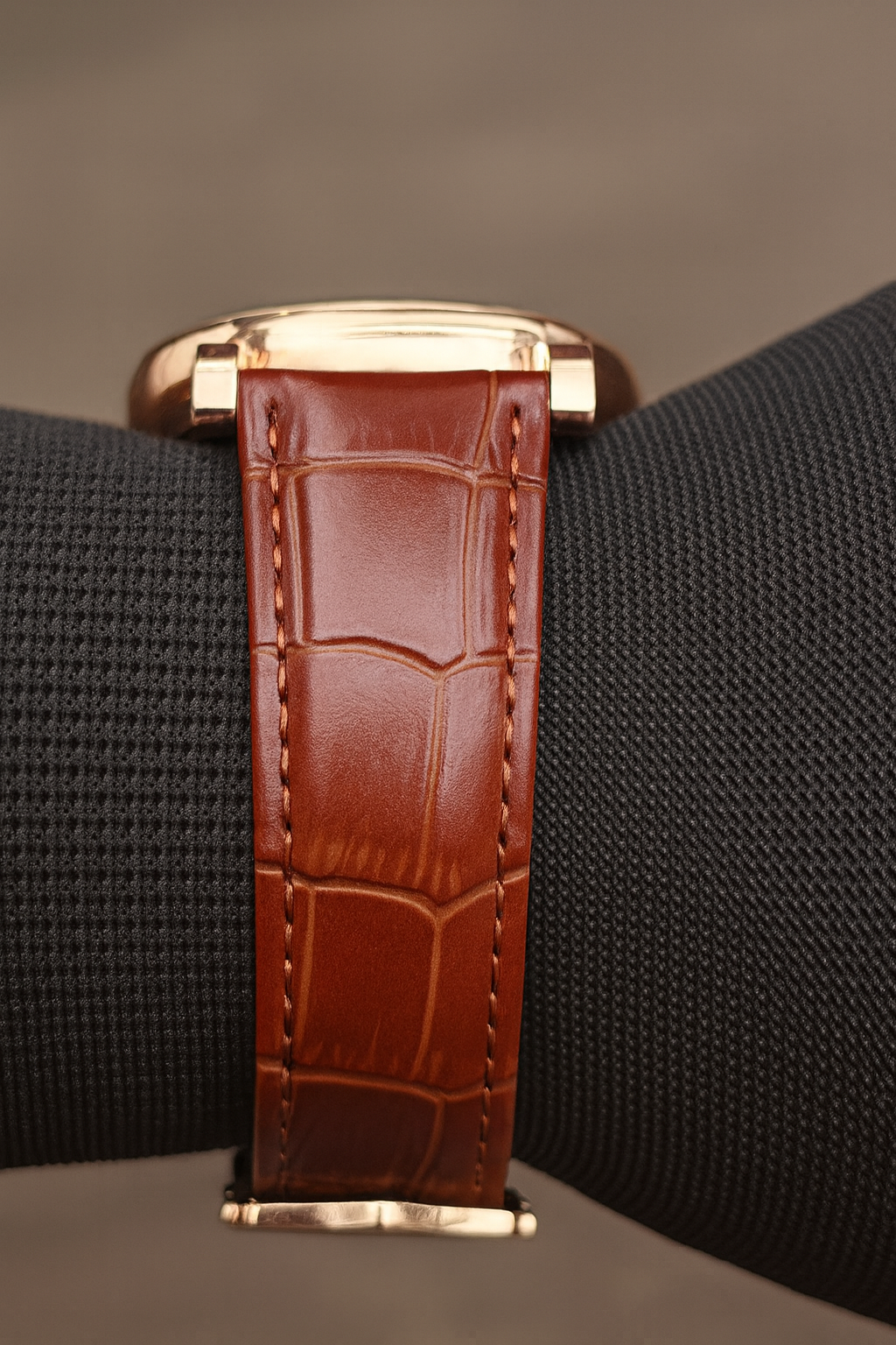 Cartier Luxury Skeleton Dial Mechanical Watch – Gold Case & Brown Leather Strap