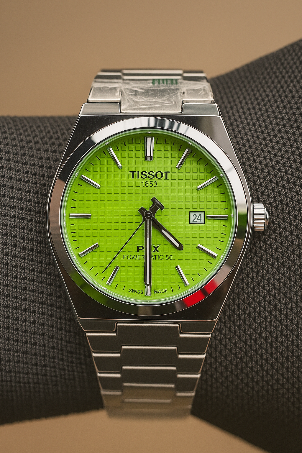 Tissot Premium Green Dial Stainless Steel Automatic Watch – 50-Hour Power Reserve