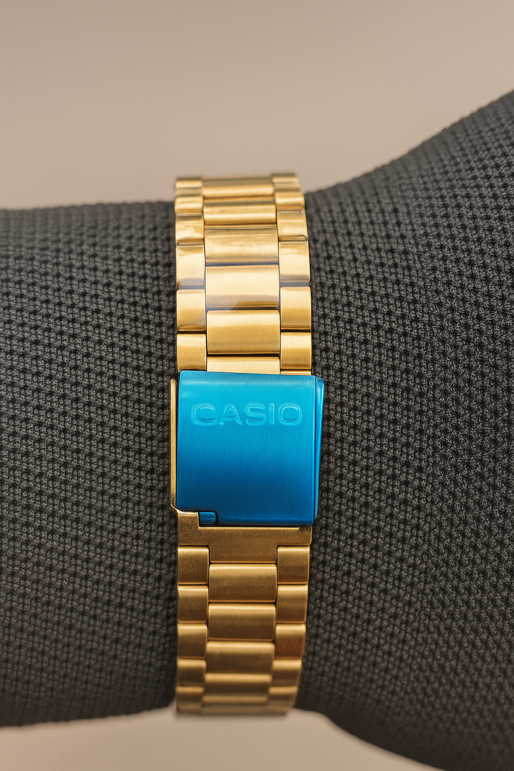 Casio Retro Gold Digital Watch – Classic LED Display & Water-Resistant Design