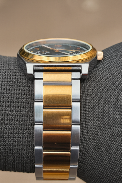 Casio Two-Tone Stainless Steel Analog Watch – Multi-Function Dial | 50M Water-Resistant