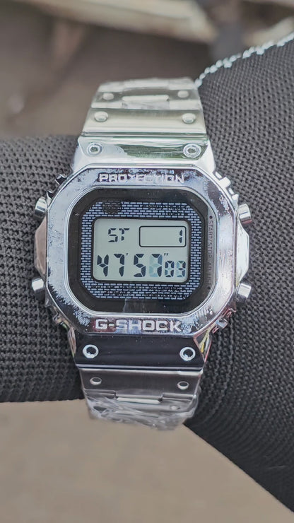 G-Shock Premium Stainless Steel Digital Watch – Shock Resistant & Solar Powered